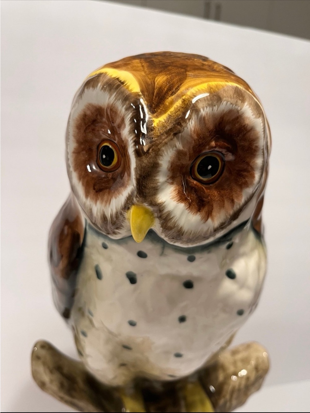 Vintage 16 1/2 tall! Ceramic Perched Owl Exceptional Condition! Tilso brand